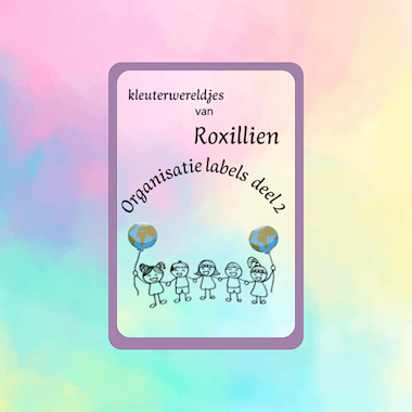 Lesmateriaal Roxillien organisatie labels  van auteur kleuterwereldjes van roxillien