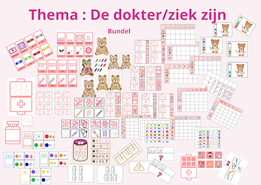 Lesmateriaal Thema / de dokter ziek zijn bundel van auteur Juf Katy slide 2