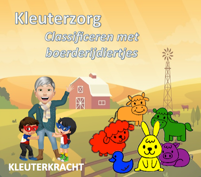 Lesmateriaal Classificeren met boerderijdiertjes  van auteur Kleuterkracht