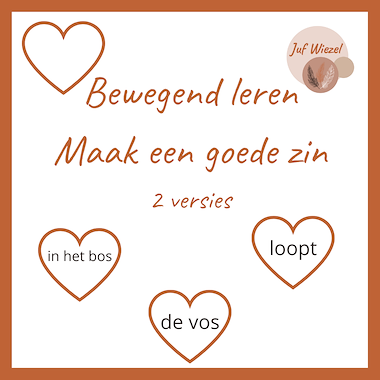 Lesmateriaal Bewegend leren: Maak een goede zin. van auteur Juf Wiezel