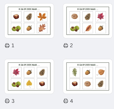 Lesmateriaal Herfst: boszoektocht + kastanjes wegen + vormen kastanjes van auteur JufkeSarah slide 2