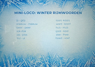Lesmateriaal Mini loco: winter rijmwoorden van auteur Juf Christ l