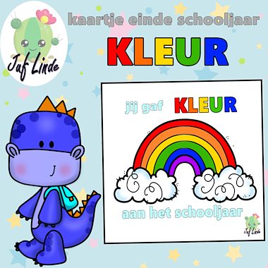 Lesmateriaal jij gaf kleur aan het schooljaar van auteur juf Linde