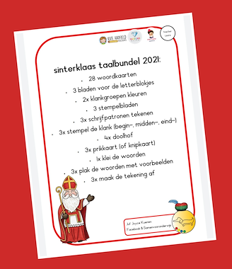 Lesmateriaal Sinterklaas taalbundel 2021 van auteur JufJoyceKuenen slide 2