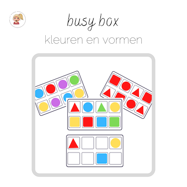 Lesmateriaal Busy boxes - Kleuren en vormen leggen van auteur Juf Hanne_