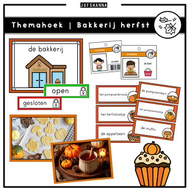 Lesmateriaal Themahoek | Bakkerij herfst  van auteur Juf Shanna slide 1