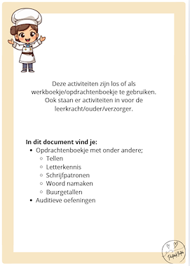 Lesmateriaal De bakker - activiteiten van auteur PeuterKleuter slide 2