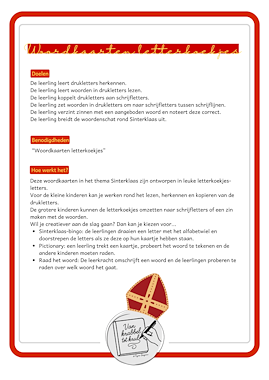 Lesmateriaal Letterkoekjes woordenschat van auteur Van krabbel tot krul slide 3