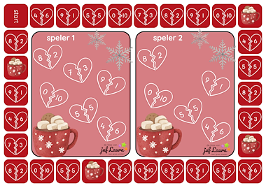 Lesmateriaal Bingospel Winter - Verliefde harten van auteur De klas van juf Laura slide 2