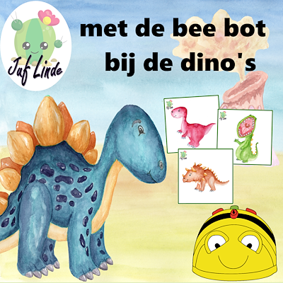 Lesmateriaal met de bee bot bij de dino's van auteur juf Linde
