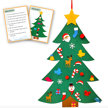 Lesmateriaal Vilten Kerstboom - opdrachten volgen van auteur Logopedie Ideetjes
