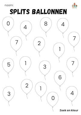 Lesmateriaal Ballonnen met splitsingen voor het lampje van auteur de beweegjuf slide 2