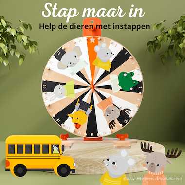 Lesmateriaal Voertuigen - stap maar in draairad spel  van auteur Nanny Melissa