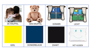 Lesmateriaal Woordkaarten licht en donker  van auteur JufTine slide 2