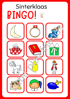 Lesmateriaal Bingo - lotto: thema Sinterklaas van auteur Little Play Friends slide 3