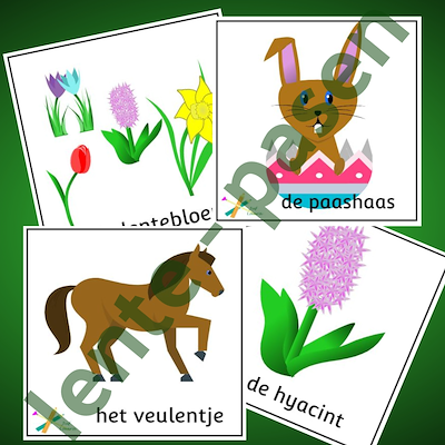 Lesmateriaal BeeBot kaarten lente/pasen van auteur Juffrouw Laura