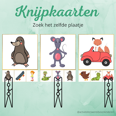 Lesmateriaal Vos gaat een stukje rijden - knijpkaarten zelfde plaatje van auteur Nanny Melissa slide 1
