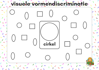 Lesmateriaal Visuele discriminatie: vormen en kleuren van auteur De kleuters van juf Naomi slide 2