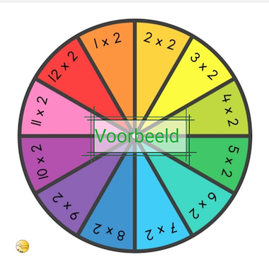 Lesmateriaal tafels oefenen met draaischijven van auteur JufJoyceKuenen slide 2