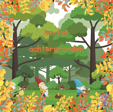 Lesmateriaal achtergronden herfst, gruffalo, het bos, kabouters van auteur Juf Katrijn