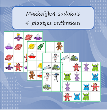 Lesmateriaal Sudoku's Thema Ruimte van auteur Jabbedabbedoe slide 2