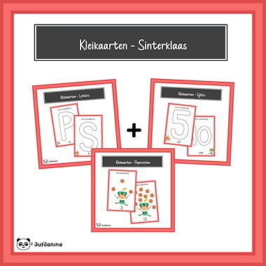 Lesmateriaal Kleikaarten Sinterklaas van auteur Juf Janina