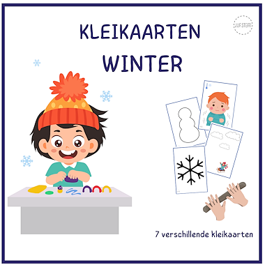 Lesmateriaal kleikaarten - winter van auteur Juf Steffi