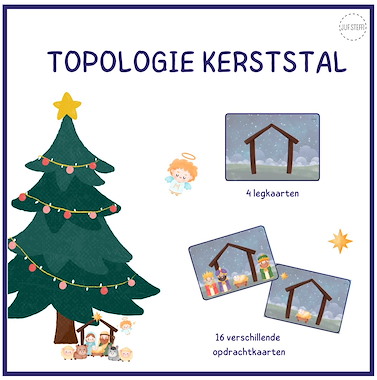 Lesmateriaal topologie kerststal - Kerstverhaal van auteur Juf Steffi