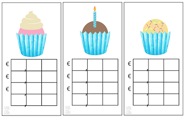 Lesmateriaal De cupcake winkel - geldrekenen van auteur LeerLaLand slide 3