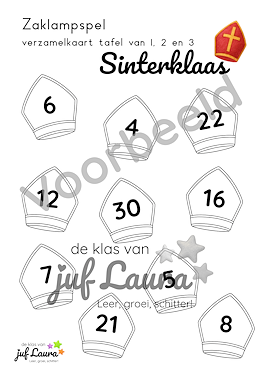 Lesmateriaal Sinterklaas - Zaklampspel - Tafel van 1 t/m 3 van auteur De klas van juf Laura slide 2