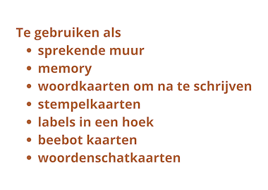 Lesmateriaal Woordkaarten en memory herfst 3 lettertypes van auteur Tine Bols slide 2