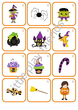 Lesmateriaal Memory Halloween van auteur Little Play Friends slide 3