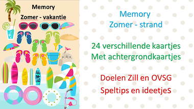 Lesmateriaal Memory strand van auteur Little Play Friends