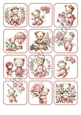 Lesmateriaal Memory Valentijn Beertjes van auteur Little Play Friends slide 3