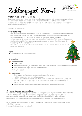 Lesmateriaal Zaklampspel Kerst - tafel 1 t/m 3 van auteur De klas van juf Laura slide 4