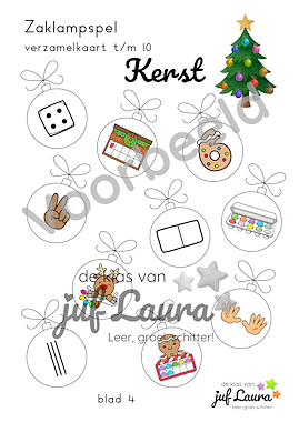Lesmateriaal Kerst - Zaklampspel - Getalbeelden t/m 10 van auteur De klas van juf Laura slide 3