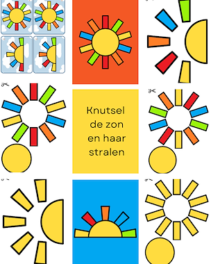 Lesmateriaal Knutsel de zon van auteur Little Play Friends
