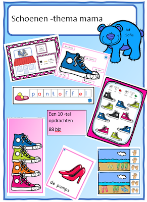 Lesmateriaal schoenen - thema mama van auteur Juf Sofie