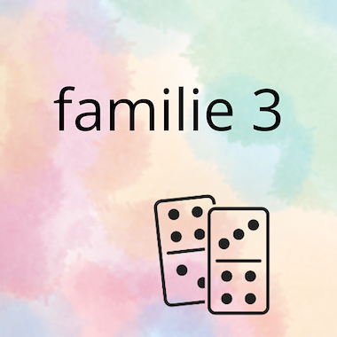 Lesmateriaal AN - mijn familie (deel 3) - spel 3: domini/leesrups van auteur Peggy Van Rompaey