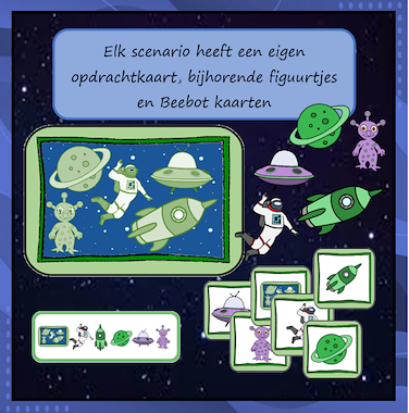Lesmateriaal Beebotspel In de ruimte van auteur Jabbedabbedoe slide 3