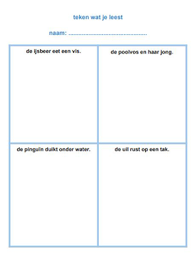 Lesmateriaal Teken wat je leest van auteur juf tallie
