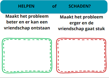Lesmateriaal Helpend of schadend van auteur Juf Vicky