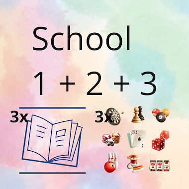 Lesmateriaal AN - de school (delen 1, 2 & 3) - werkbundels+spelpakketten van auteur Peggy Van Rompaey