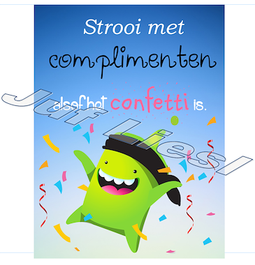 Lesmateriaal Classdojo poster confetti van auteur De monsterklas van Juf Liesl