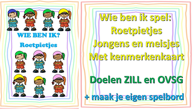 Lesmateriaal wie ben ik - roetpietjes van auteur Little Play Friends