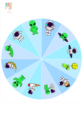 Lesmateriaal bingo thema ruimte van auteur Kleuterjuf_Daphne slide 2