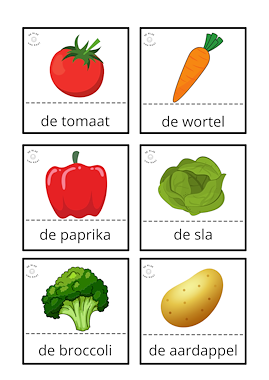 Lesmateriaal Woordenschatsfiches thema de groenten (+ beeldmateriaal) van auteur deklasvankaat slide 2
