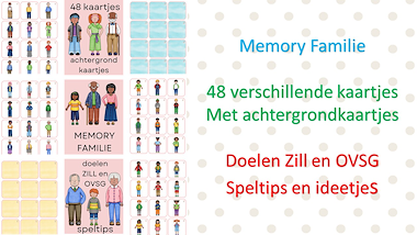 Lesmateriaal memory - familie van auteur Little Play Friends slide 2
