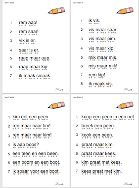 Lesmateriaal Potloodlezen kern start tot en met kern 3: uitbreiding! van auteur Juf ilona slide 3