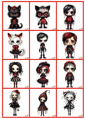 Lesmateriaal Memory Halloween - griezelige popjes van auteur Little Play Friends slide 3